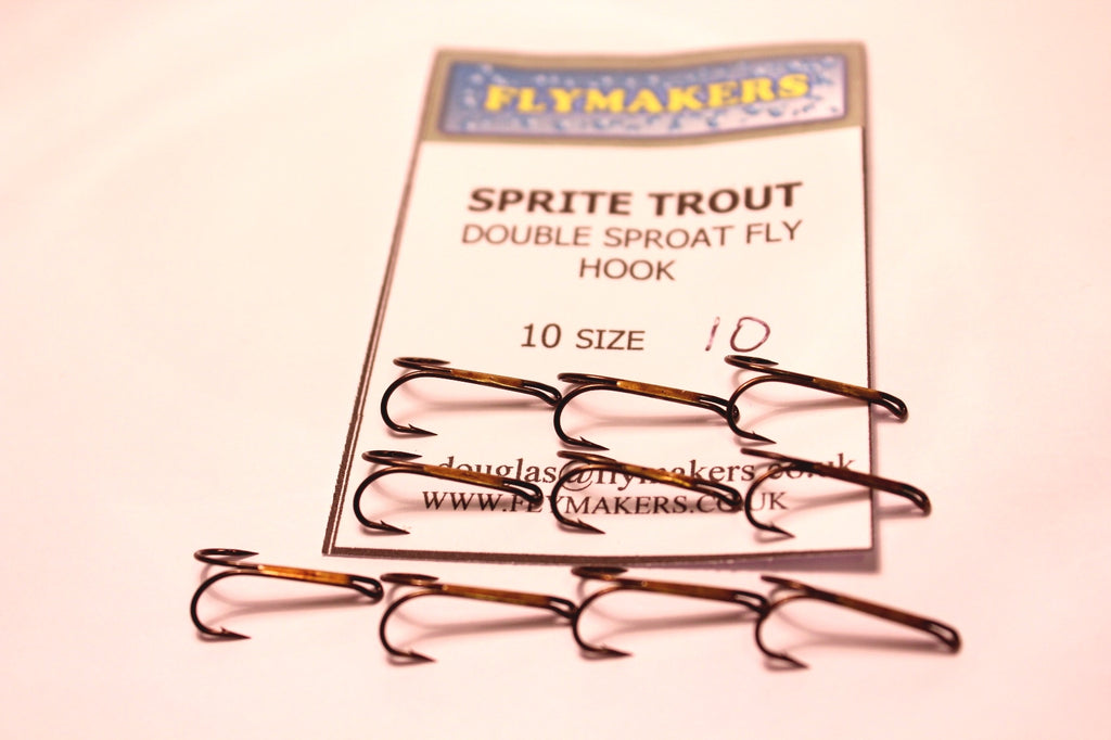 10 Original Sprite Trout Double Sproat Fly Fishing Hooks Code SDS
