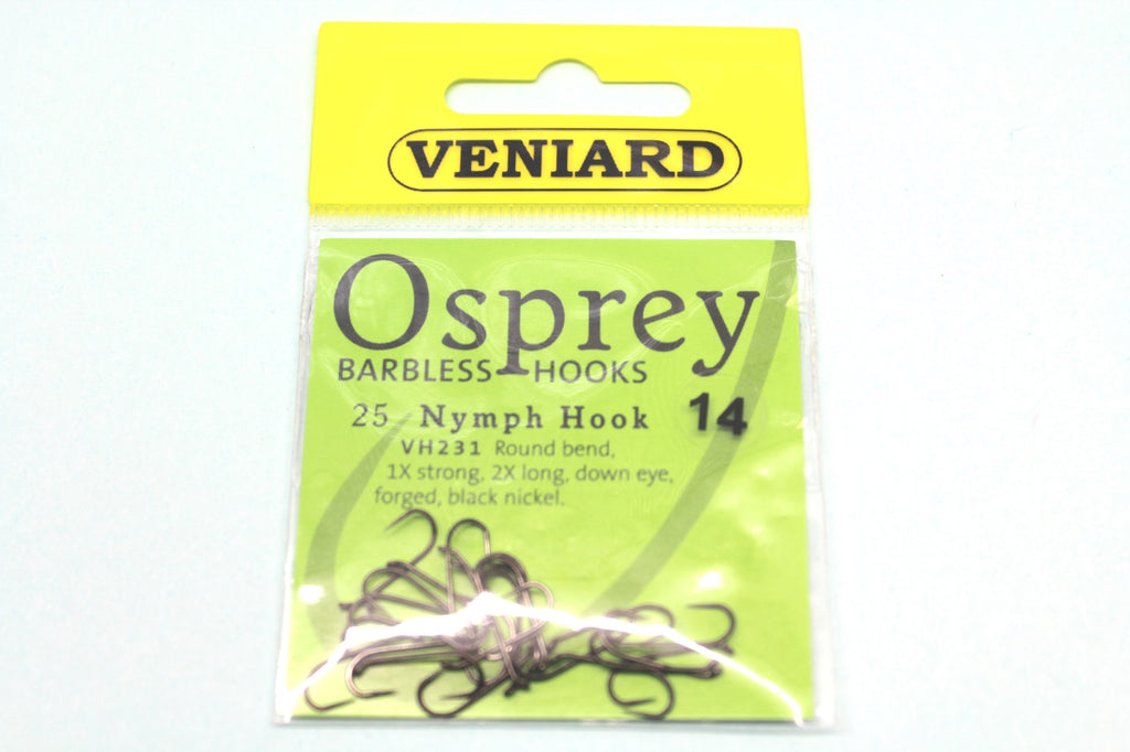 BARBLESS NYMPH FLY TROUT FLY HOOKS CODE VH231 FROM OSPREY 25 PER PACKE –  FLYMAKERS