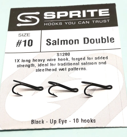 SPRITE Salmon Double FISHING Hooks Code S1280 10 hook packets size 4,6 –  D.FORBES FLYTYING MATERIALS